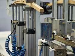 Pneumatic actuators used for blocking in machinery producing furniture Pneumatic actuators used for blocking in machinery producing furniture