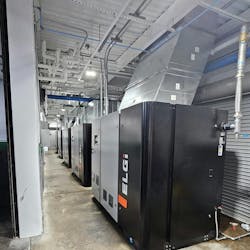 The compressor room at Mann+Hummel's facility The compressor room at Mann+Hummel's facility