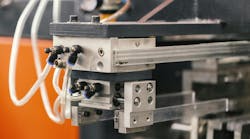 Close up of pneumatics on a machine Close up of pneumatics on a machine