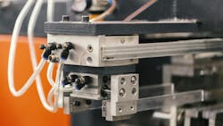 Close up of pneumatics on a machine Close up of pneumatics on a machine