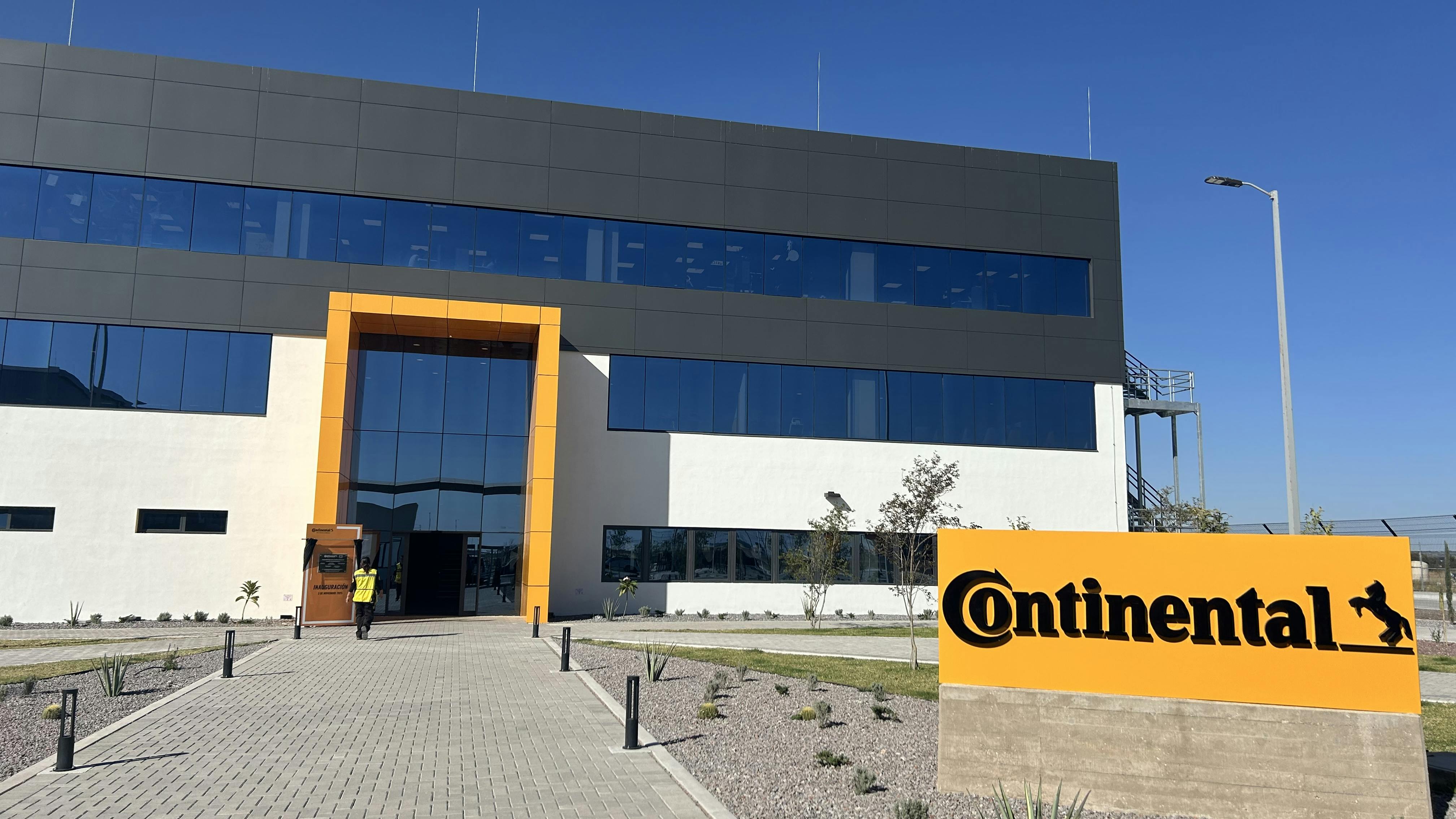 Main entrance to ContiTech manufacturing facility in Aguascalientes, Mexico