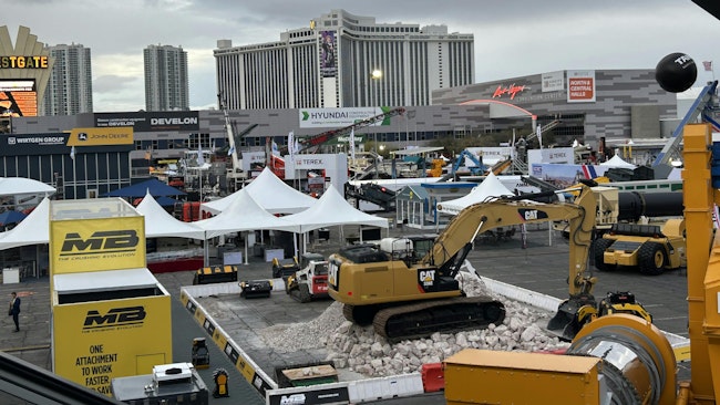 Construction equipment on display at CONEXPO