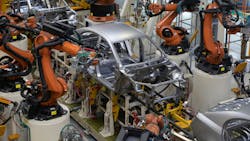 Cars on a Manufacturing Production Line Cars on a Manufacturing Production Line