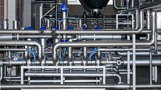 Stainless Steel Air Piping in an Industrial Facility