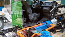 Close up of a Hybrid System on a Truck Close up of a Hybrid System on a Truck