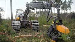 Forestry machinery clearing lumber Forestry machinery clearing lumber