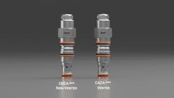 Sun Hydraulics CAZA and CBZA Counterbalance Valves placed next to each other on a gray background Sun Hydraulics CAZA and CBZA Counterbalance Valves placed next to each other on a gray background