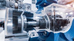 Cross Sectional view of a pneumatic diaphragm pump Cross Sectional view of a pneumatic diaphragm pump