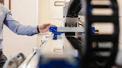 Close up view on motion system components for an automation application Close up view on motion system components for an automation application