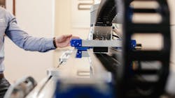 Close up view on motion system components for an automation application Close up view on motion system components for an automation application