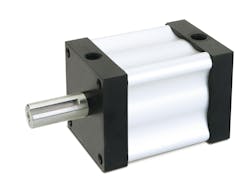 A single pneumatic rotary actuator A single pneumatic rotary actuator