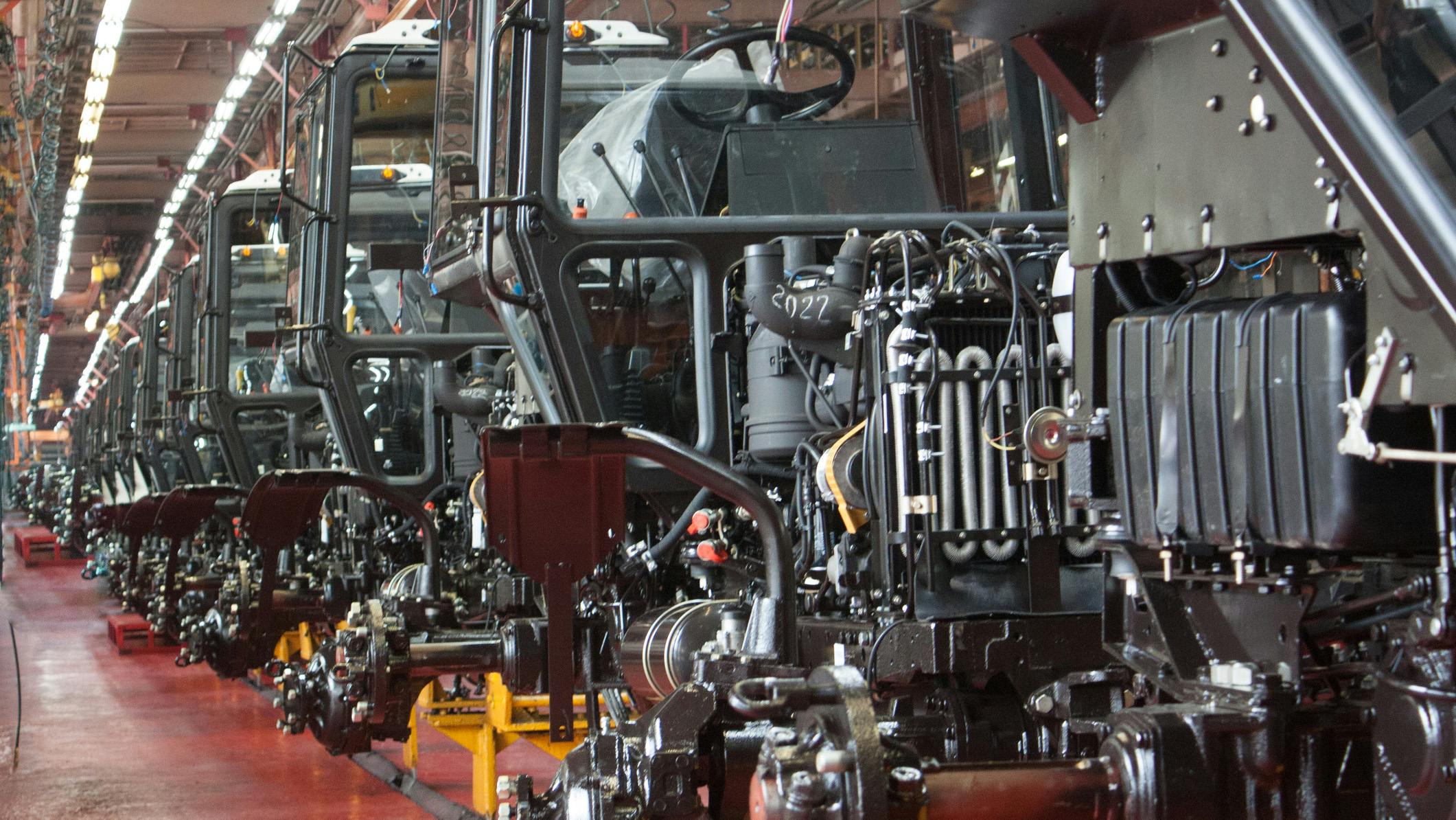 Tractors on a Production Line