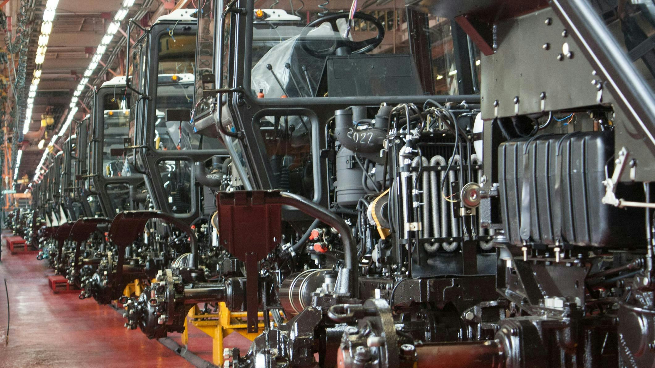 Tractors on a Production Line