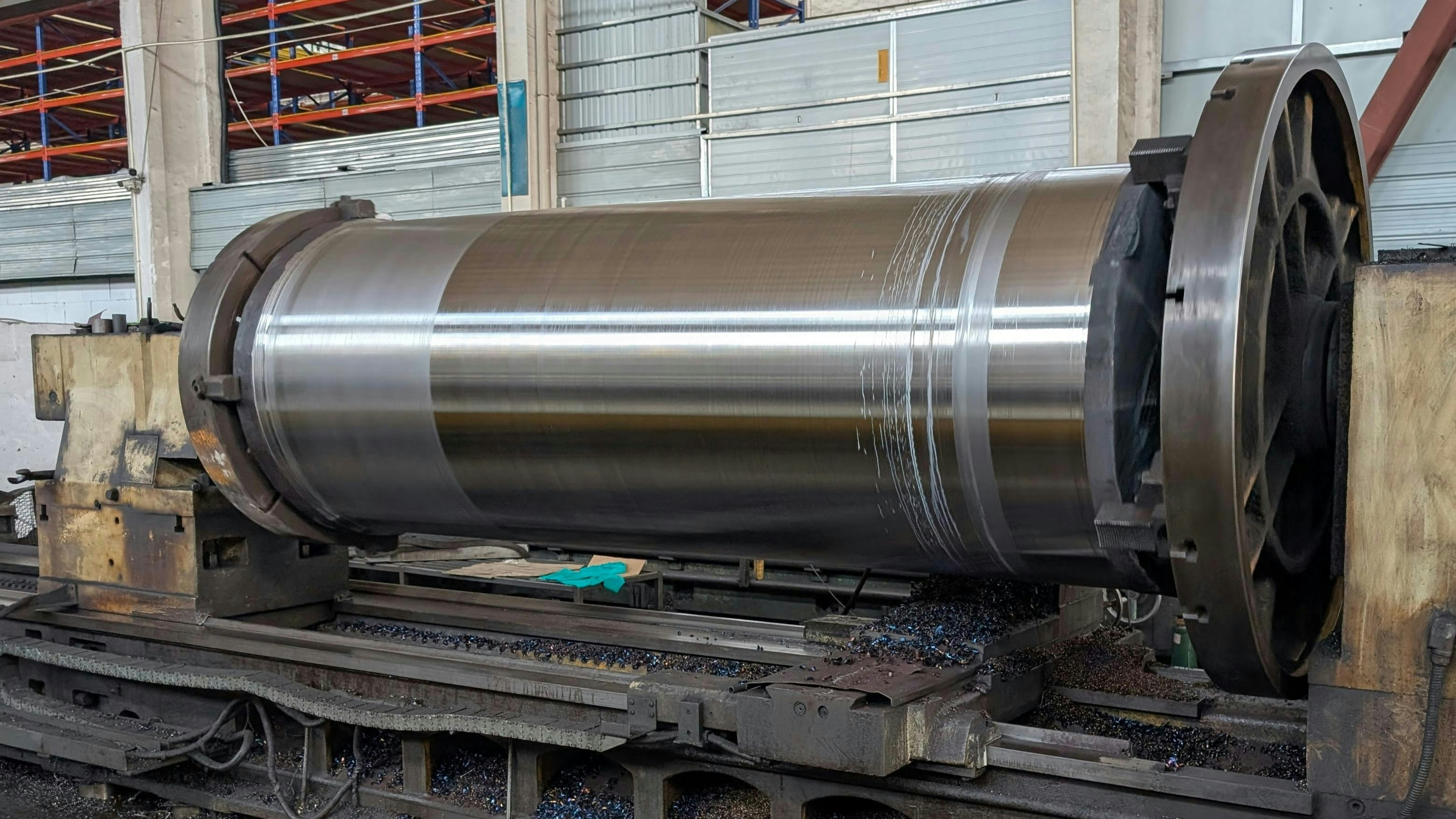 Rough Machining of Press Cylinder created by Apex Hydraulics