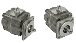Two hydraulic pumps on a white background Two hydraulic pumps on a white background