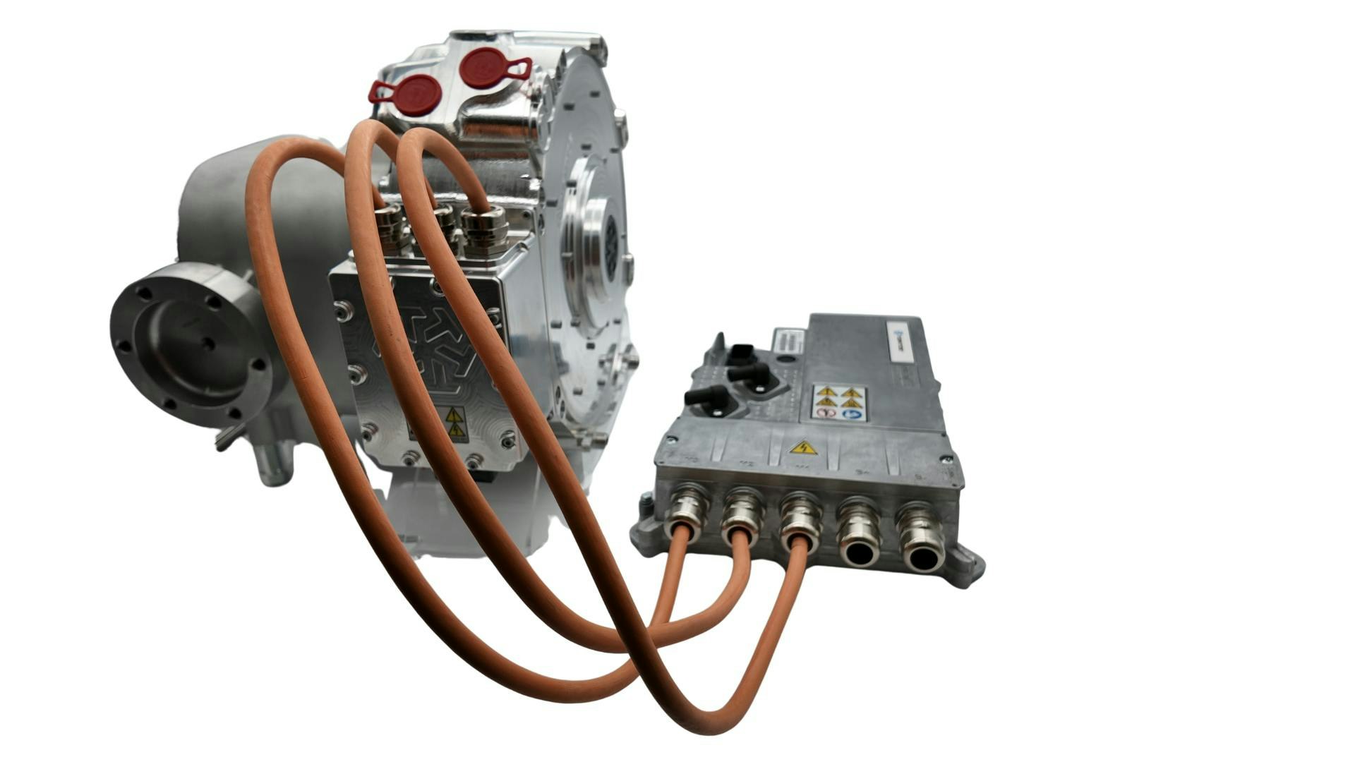 Turntide Technologies Axial Flux Electric Drive Unit on a white background