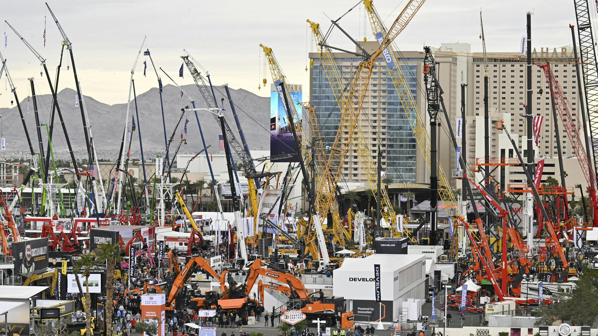 Machines on Display in Outdoor Lot at CONEXPO