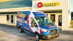 PIRTEK USA Service Van in Front of a PIRTEK Office