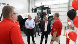 People standing and talking inside Danfoss Application Development Center People standing and talking inside Danfoss Application Development Center