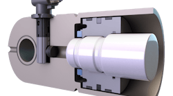 Cross section view of Leggett & Platt Integrated Radar Measurement (IRM) Sensor installed on a hydraulic cylinder Cross section view of Leggett & Platt Integrated Radar Measurement (IRM) Sensor installed on a hydraulic cylinder