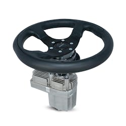 Husco GenSteer Steer-by-Wire Technology with Steering Wheel Attached Husco GenSteer Steer-by-Wire Technology with Steering Wheel Attached