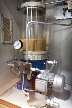 Automatic Lubrication System installed with an industrial motor Automatic Lubrication System installed with an industrial motor