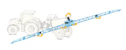 Thomson actuators on a sprayer boom Thomson actuators on a sprayer boom