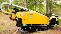 Vermeer D24 Horizontal Directional Drill working on a job site Vermeer D24 Horizontal Directional Drill working on a job site