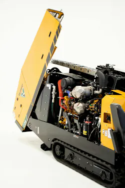 Side view of the Engine Compartment of a Vermeer D24 Horizontal Directional Drill Side view of the Engine Compartment of a Vermeer D24 Horizontal Directional Drill