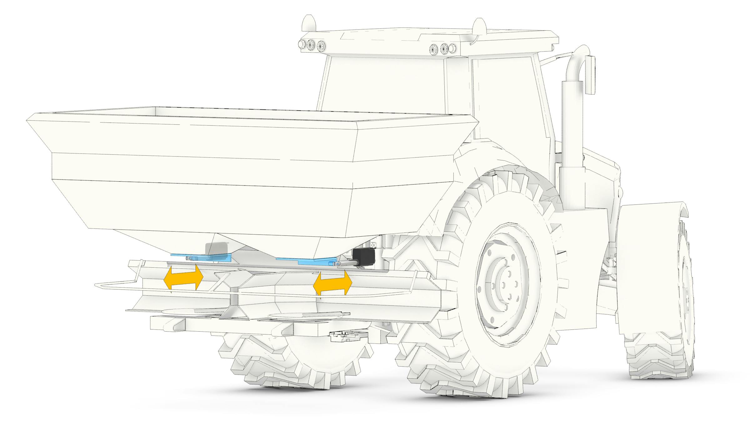 Thomson electric actuator being used for Fertilizer Spreader Gate