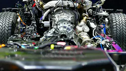 Front view of a drivetrain system Front view of a drivetrain system