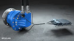 A Poclain Hydraulic Motor attached to a Controller A Poclain Hydraulic Motor attached to a Controller