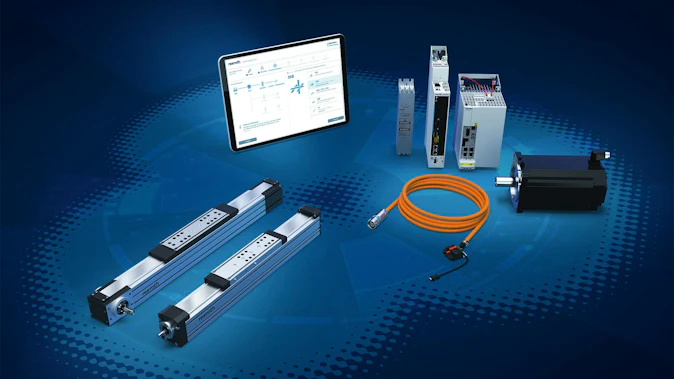 Motor, drive, linear actuation and other components for industrial automation applications