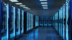 Rows of server racks in a data center Rows of server racks in a data center