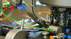 Close up on an industrial automation system Close up on an industrial automation system