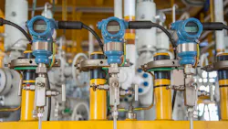 Pressure transmitters installed in an industrial application Pressure transmitters installed in an industrial application