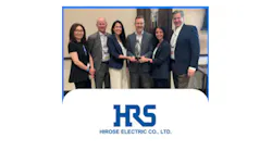 Representatives From Hirose Present The Mouser Team With The 2025 High Service Distributor Of The Year Award
