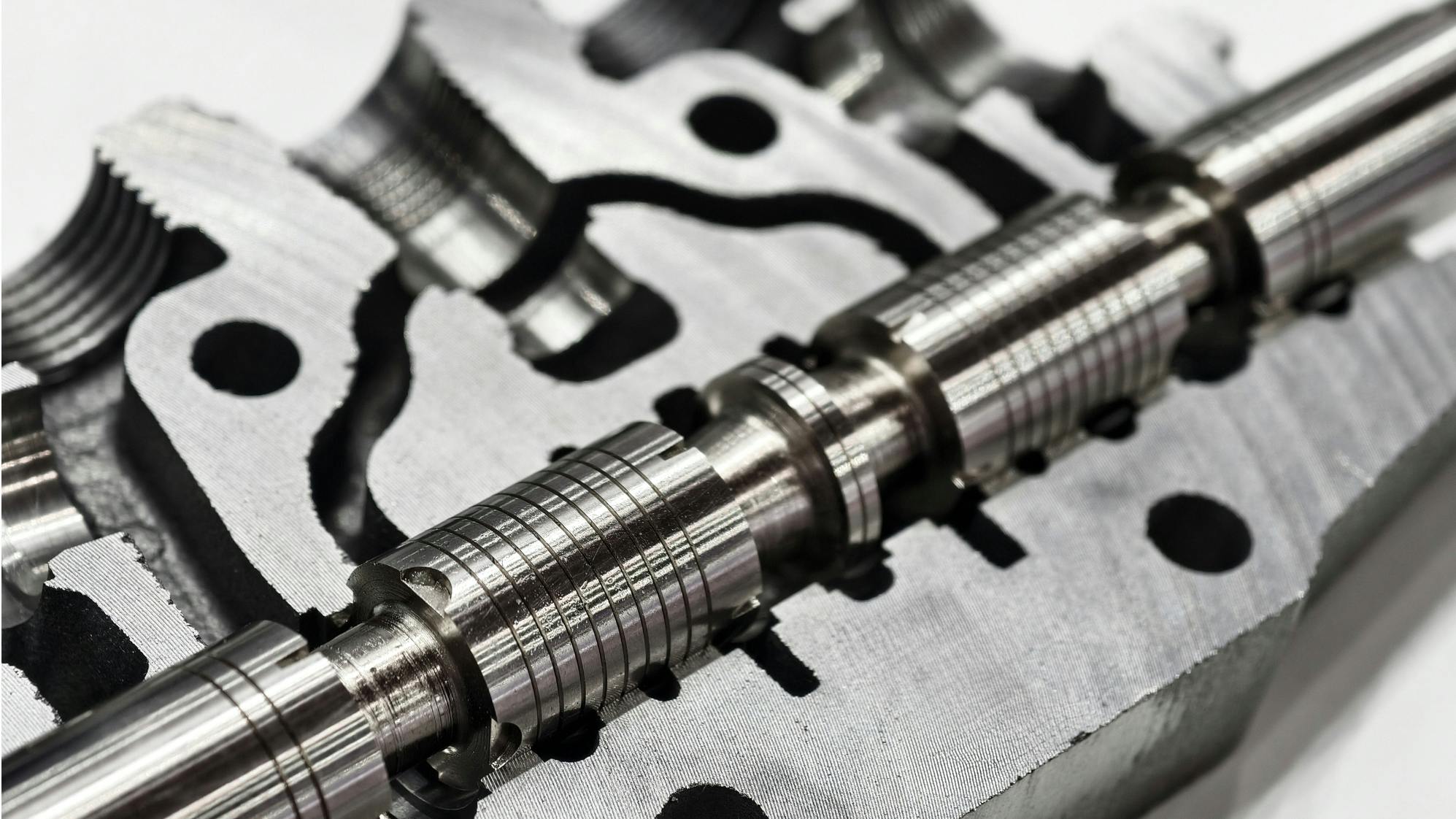 Detailed Interior View of Hydraulic Valve