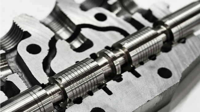 Detailed Interior View of Hydraulic Valve