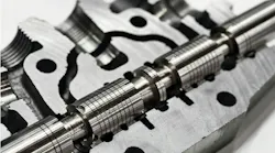 Detailed Interior View of Hydraulic Valve