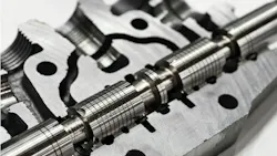 Detailed Interior View of Hydraulic Valve
