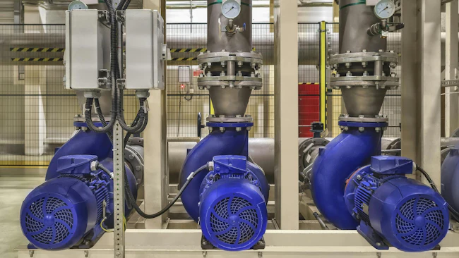 Line of Motors in an Industrial Operation