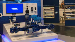 Dana drivetrain components on display at a tradeshow