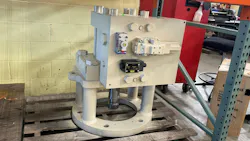 Remanufactured steam control main stop valve actuator in a workshop