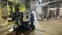 A Hy-Pro Filter Cart in use in a facility