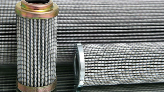 Group of cylindrical hydraulic filters