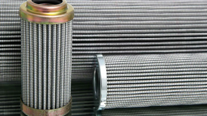 Group of cylindrical hydraulic filters