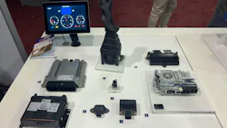 Display, joystick, and electronic components on display at iVT Expo 2025