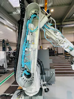 Robotic Paint Arm in a manufacturing facility