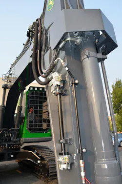 Close up of HKX hydraulic kit installed on a piece of construction equipment
